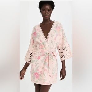 Flora Nikrooz Kendall French Terry Short Robe Size Large